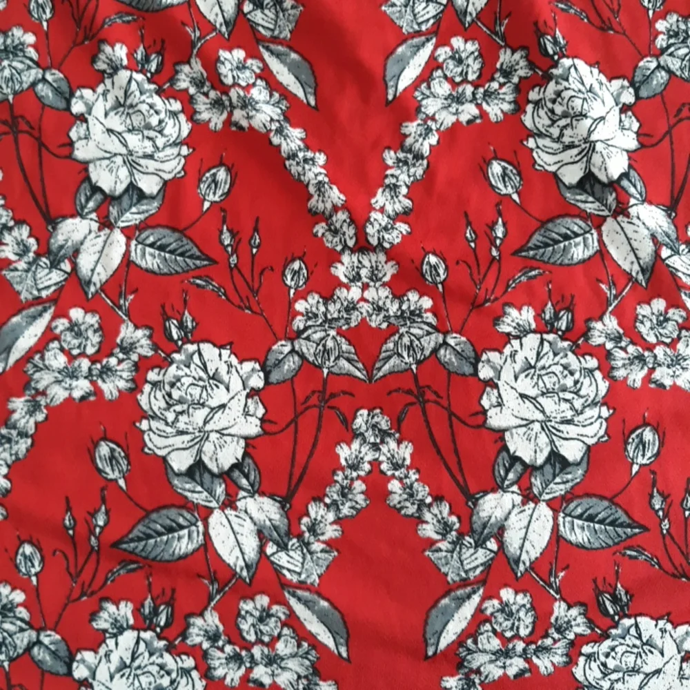 New Max Studio Size Small Red Floral Sleeveless Faux Wrap V-Neck Dress - Picture 16 of 16